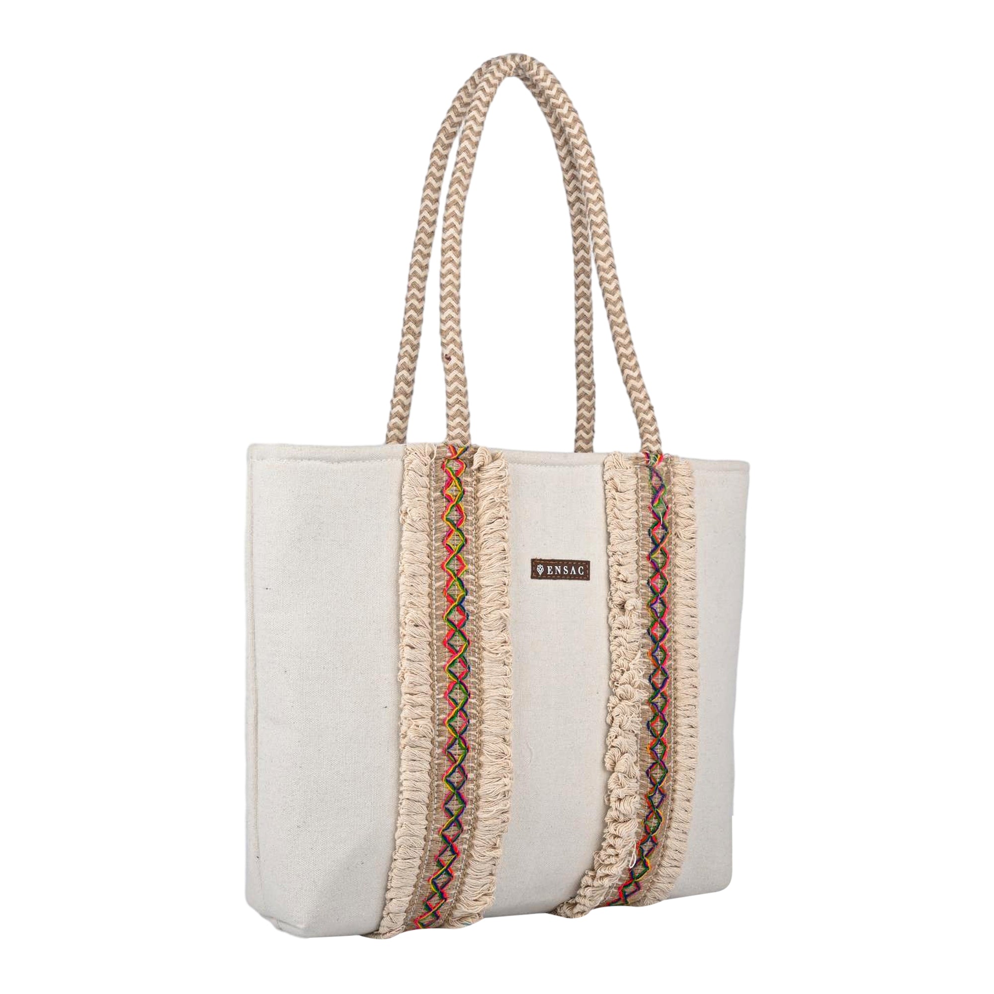 ENSAC Boho Tote Bag for Women & Girls | Stylish Spacious Shoulder Bag Daily Use