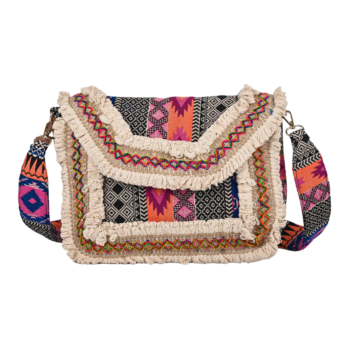 ENSAC Ethnic Sling Bag for Women | Designer Colourful Party Shoulder Bag for Girls