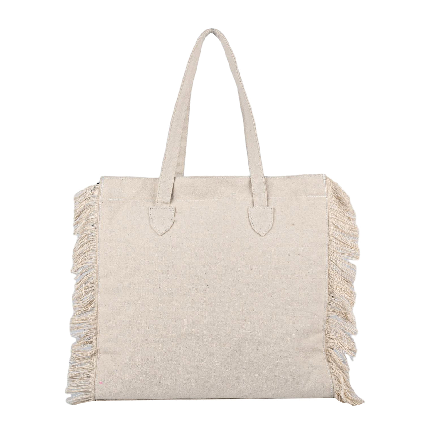 Ensac Fringed Tote Bag for Women | Stylish Ethnic Shoulder Handbag for Daily Use