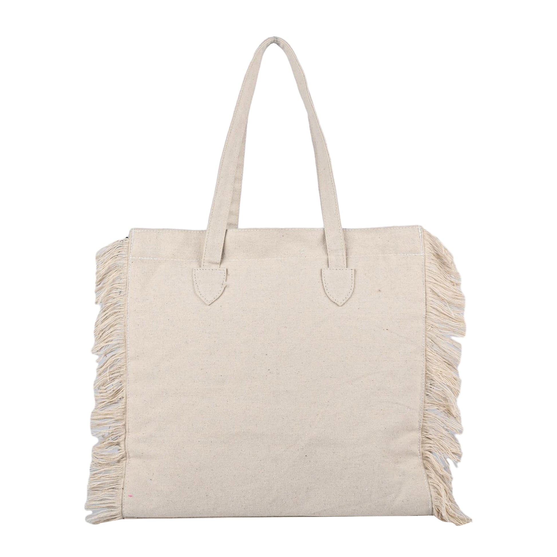 Ensac Fringed Tote Bag for Women | Stylish Ethnic Shoulder Handbag for Daily Use