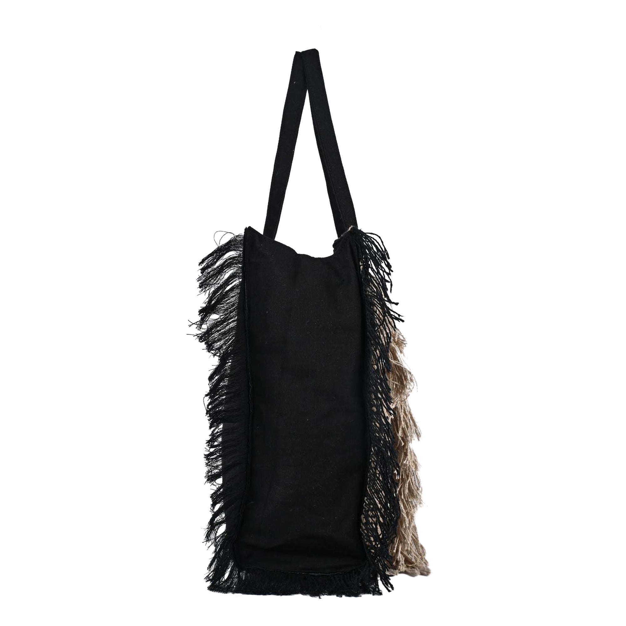Ensac Fringed Tote Bag for Women | Stylish Ethnic Shoulder Handbag for Daily Use