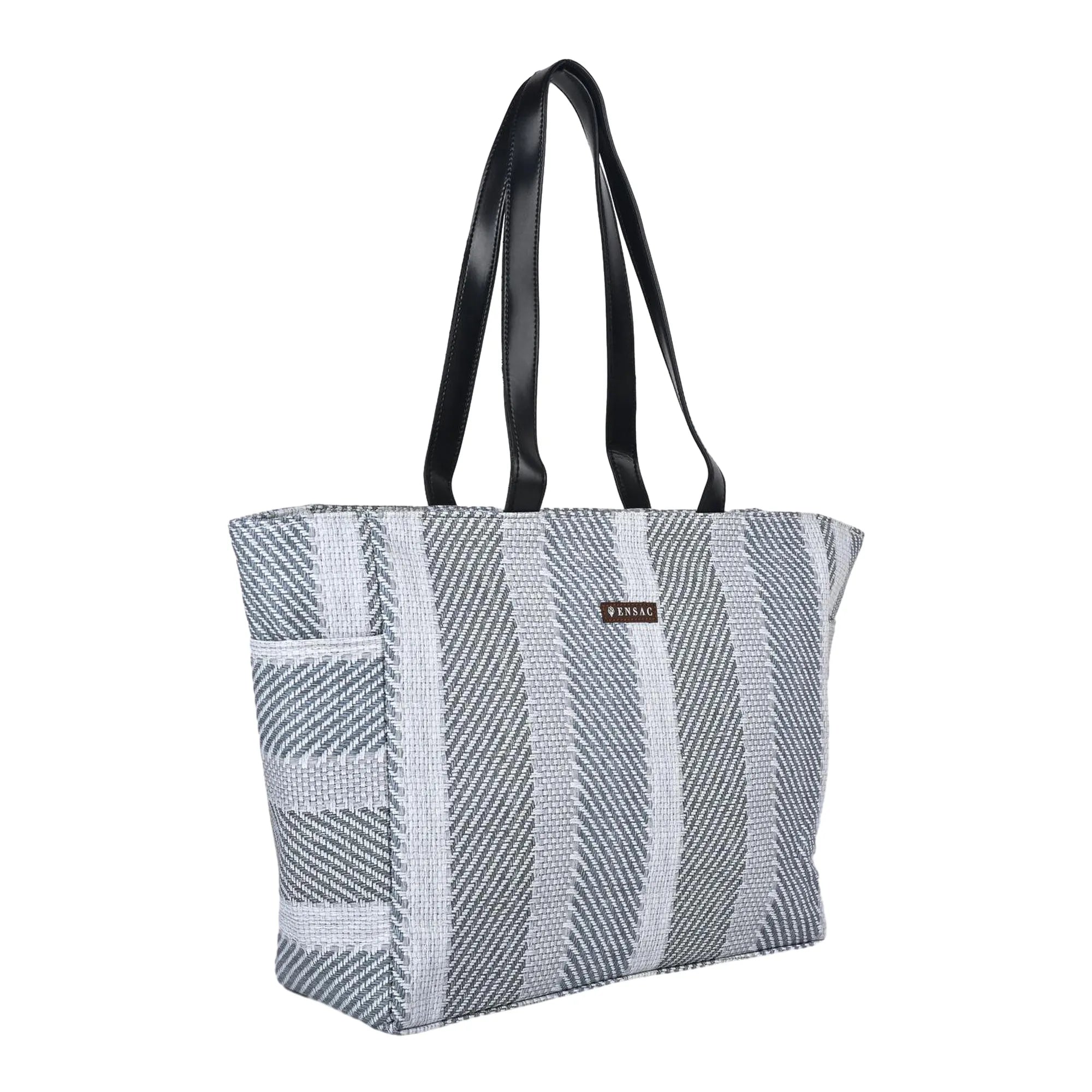 ENSAC Women’s Large Canvas Tote Handbag | Stylish Shoulder Bag with Multi-Pockets