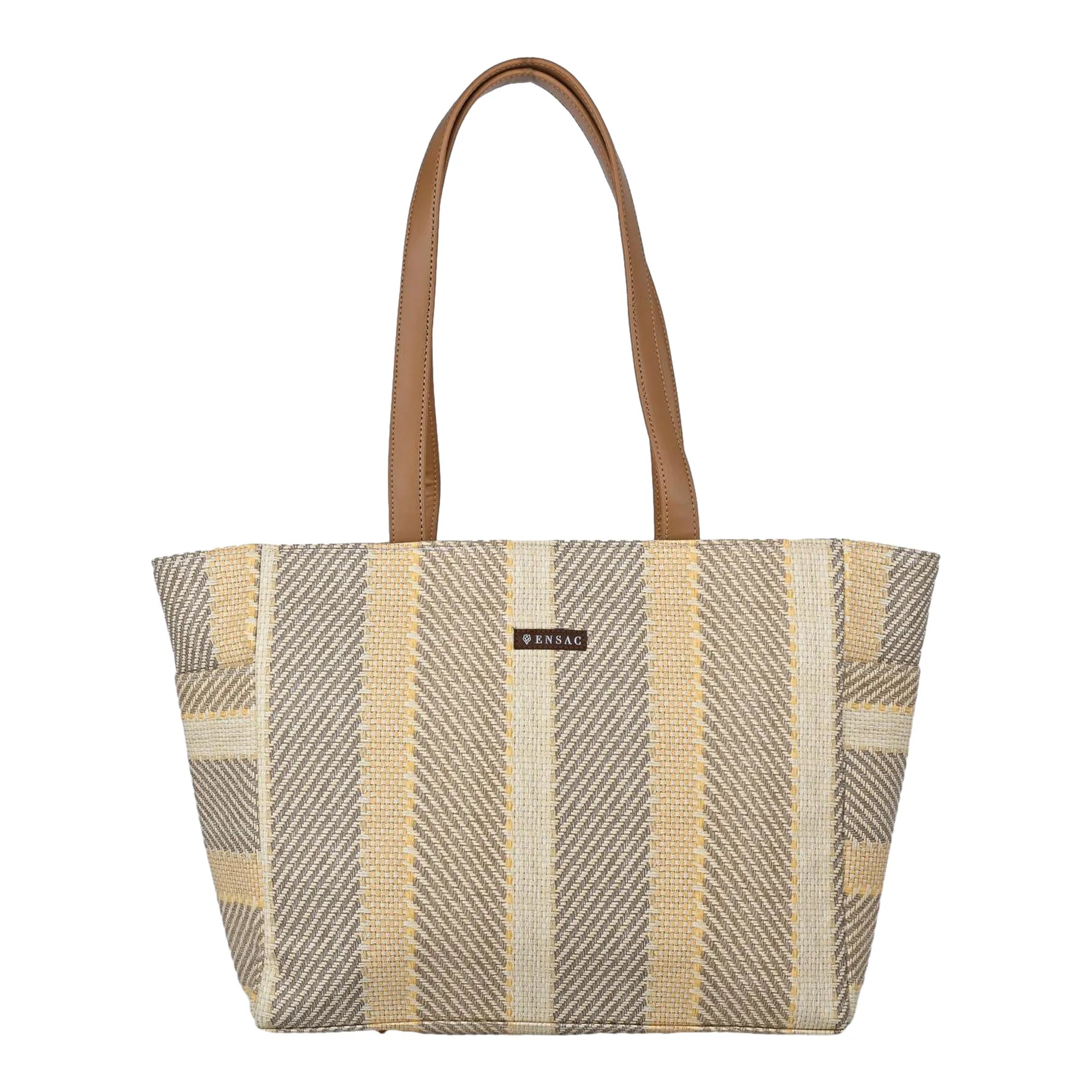 ENSAC Women’s Large Canvas Tote Handbag | Stylish Shoulder Bag with Multi-Pockets