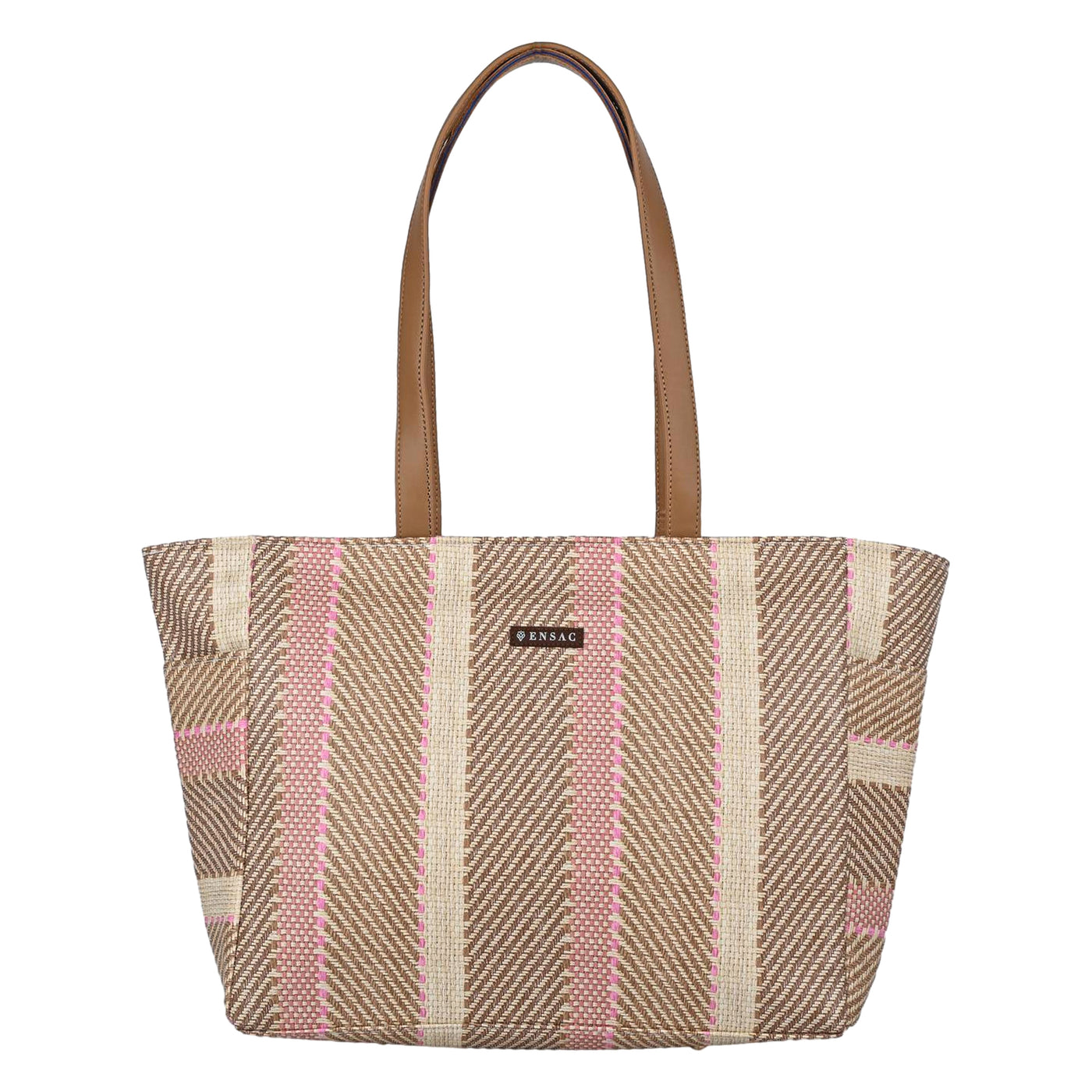 ENSAC Women’s Large Canvas Tote Handbag | Stylish Shoulder Bag with Multi-Pockets
