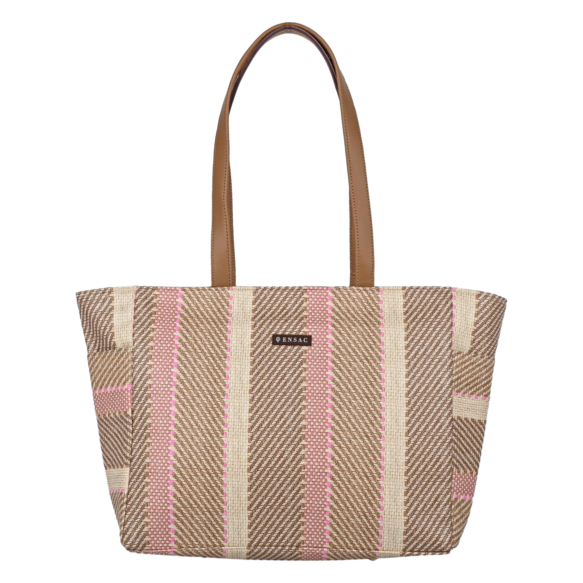 ENSAC Women’s Large Canvas Tote Handbag | Stylish Shoulder Bag with Multi-Pockets