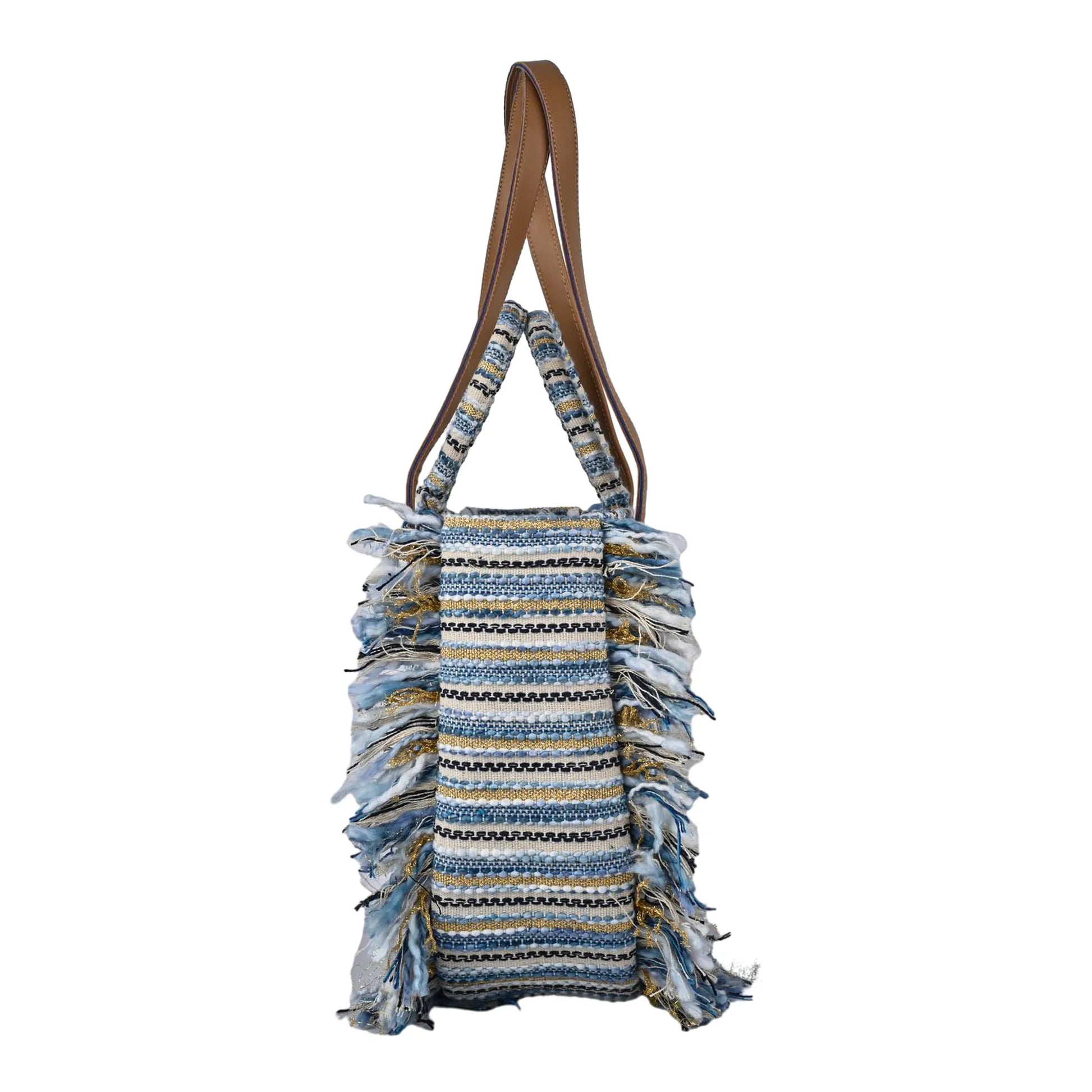 Ensac Fringed Tote Bag for Women | Stylish Ethnic Shoulder Handbag for Daily Use