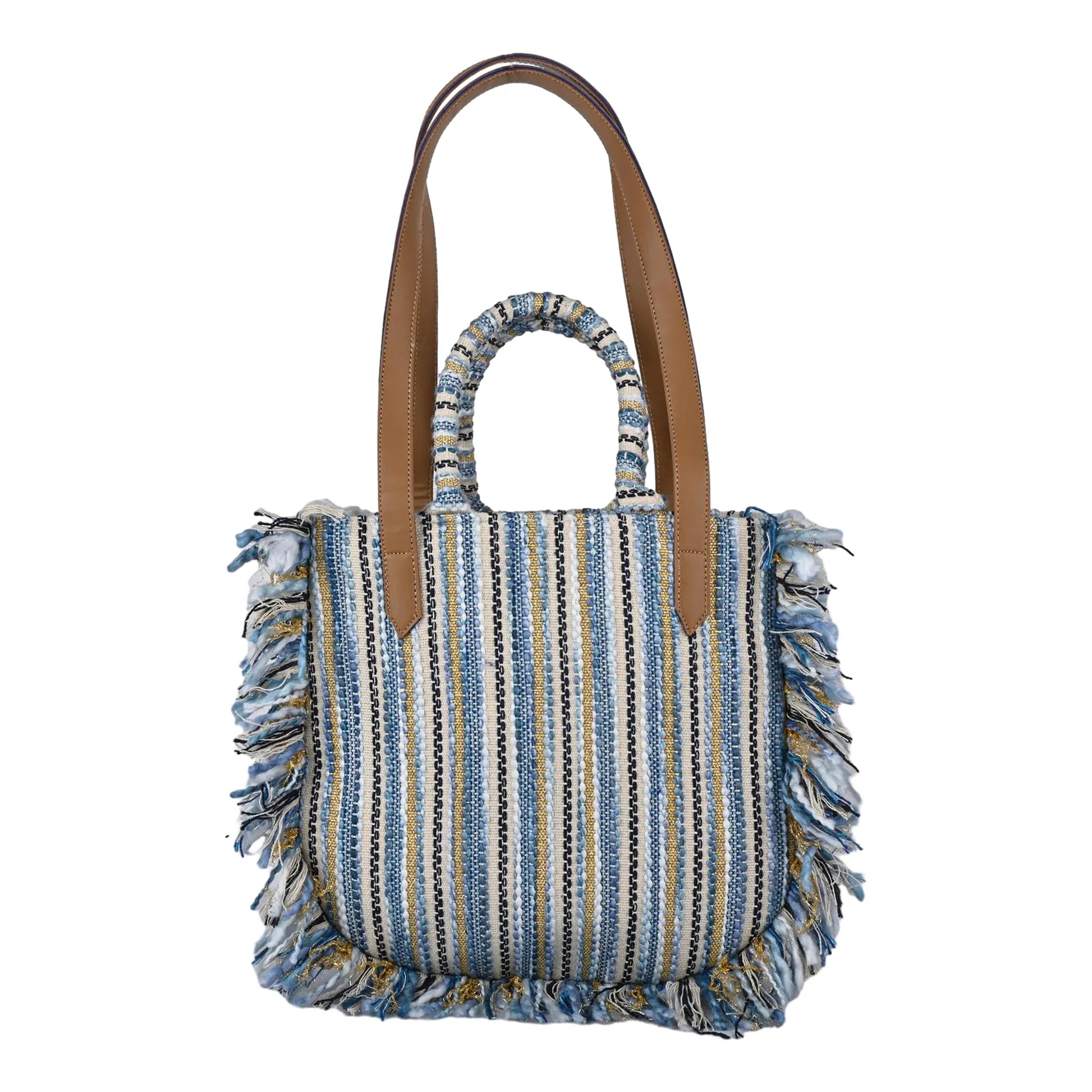 Ensac Fringed Tote Bag for Women | Stylish Ethnic Shoulder Handbag for Daily Use