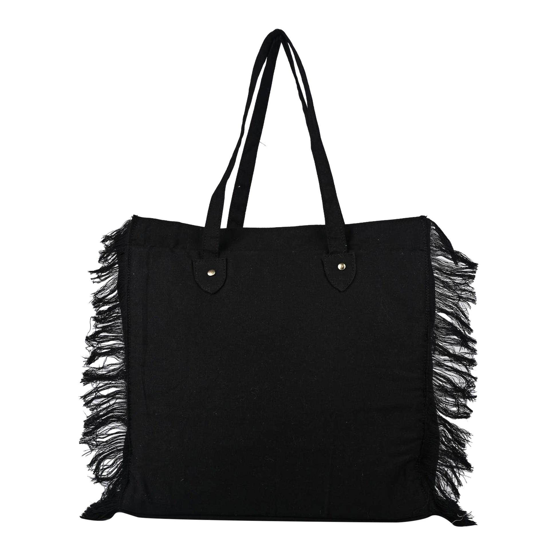 Ensac Fringed Tote Bag for Women | Stylish Ethnic Shoulder Handbag for Daily Use