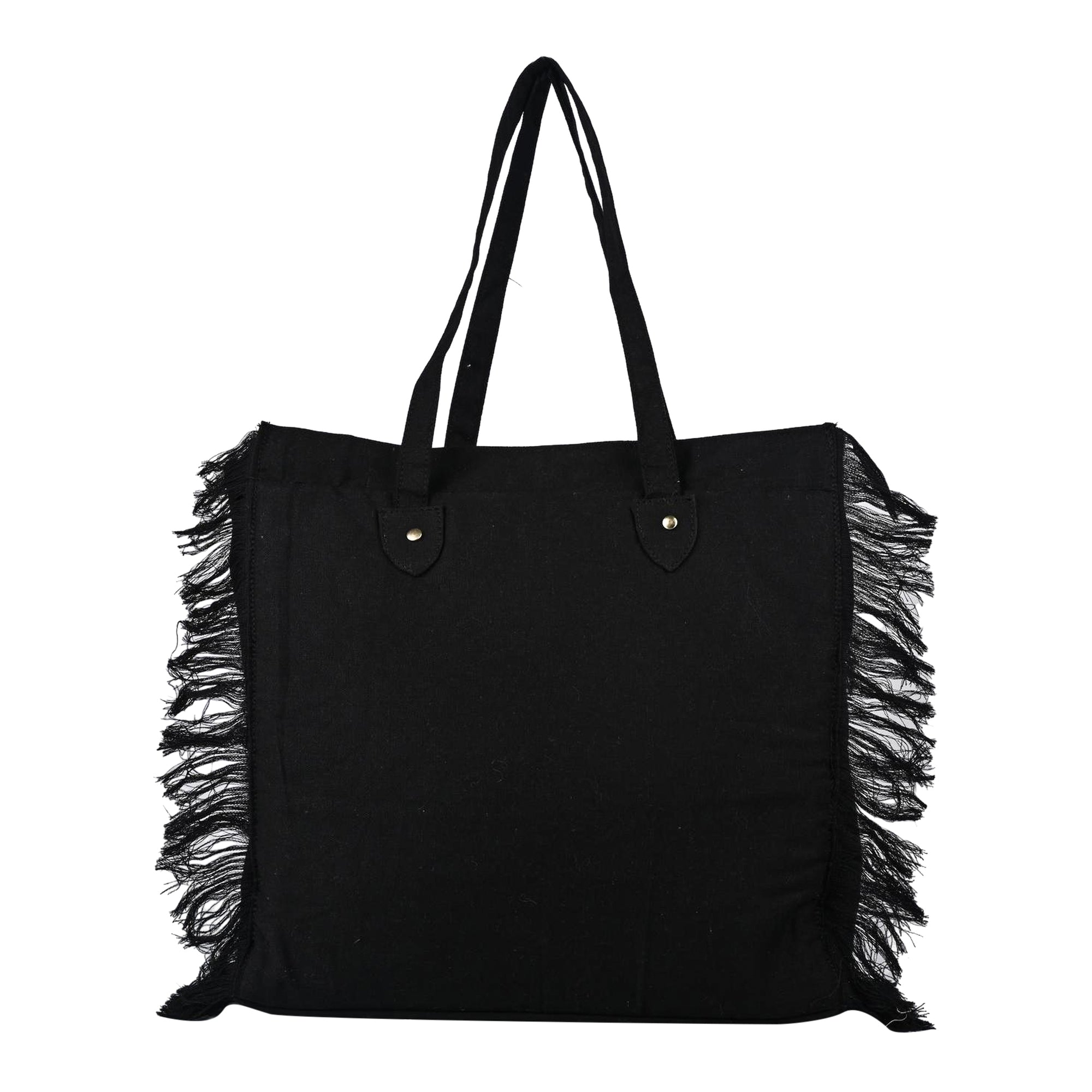 Ensac Fringed Tote Bag for Women | Stylish Ethnic Shoulder Handbag for Daily Use