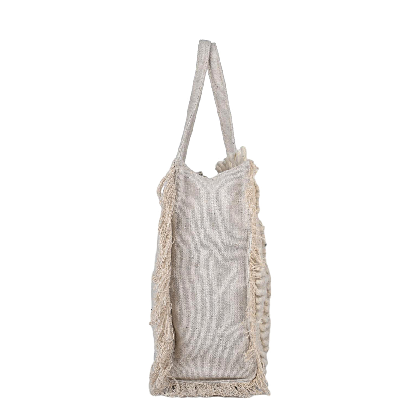 Ensac Fringed Tote Bag for Women | Stylish Ethnic Shoulder Handbag for Daily Use
