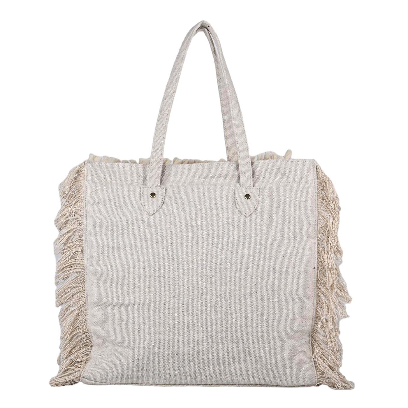 Ensac Fringed Tote Bag for Women | Stylish Ethnic Shoulder Handbag for Daily Use