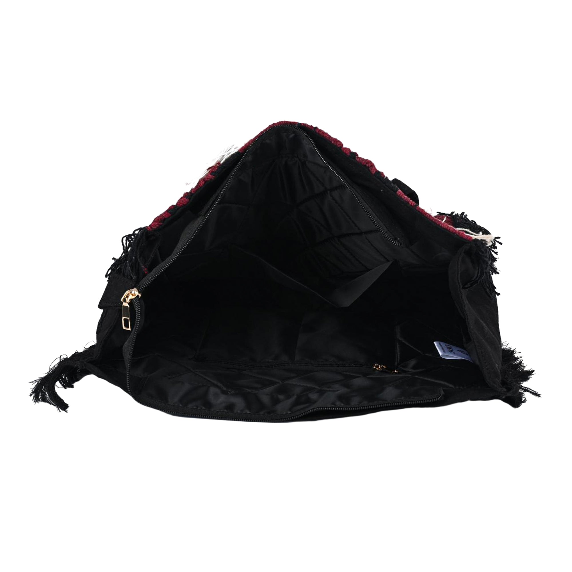Ensac Fringed Tote Bag for Women | Stylish Ethnic Shoulder Handbag for Daily Use