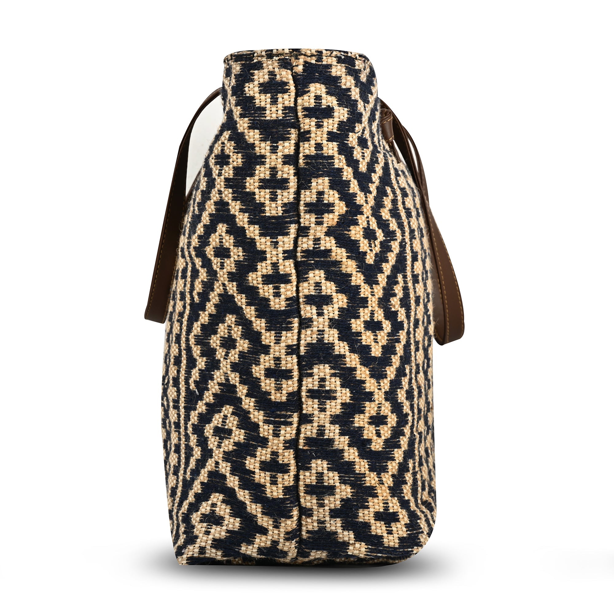 Blue Ethnic Pattern Shopping Tote Bag for Women | Stylish Fabric Carry Bag ensacworld