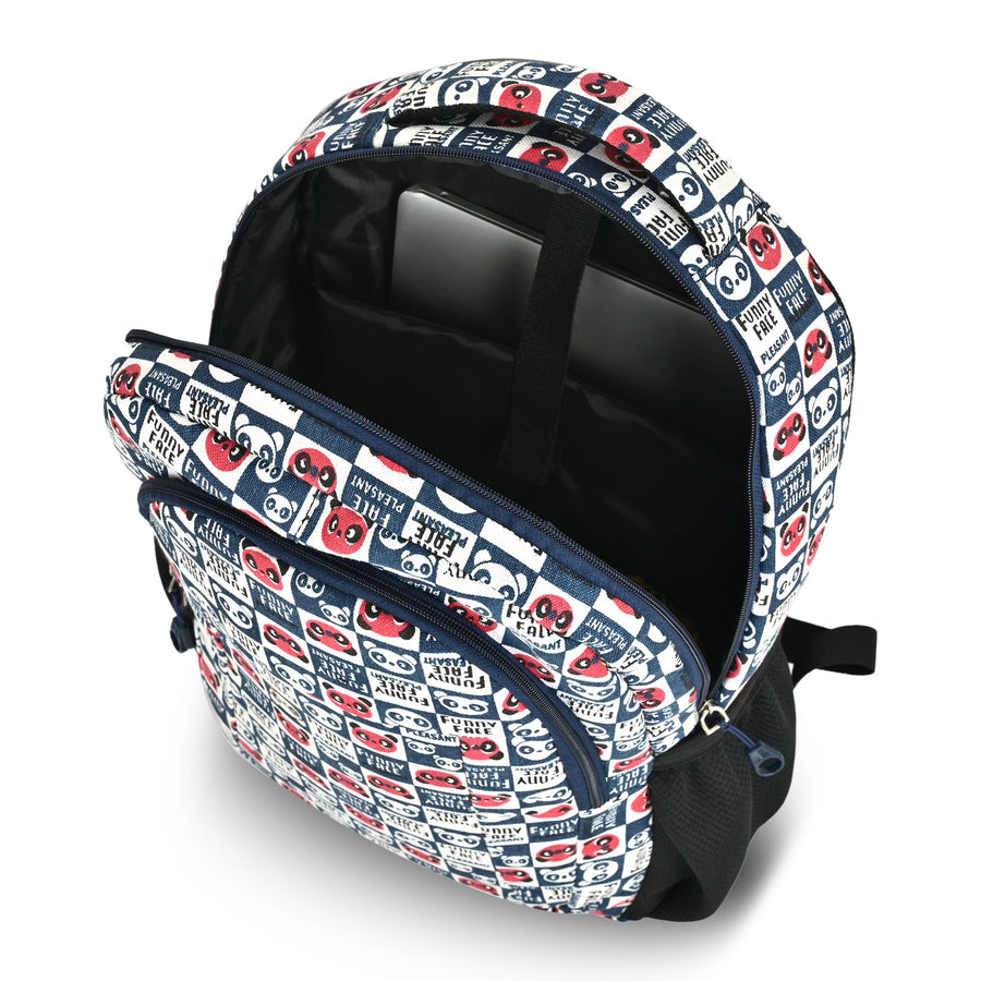 Printed Backpack with Front Pocket | School College Bag ensacworld