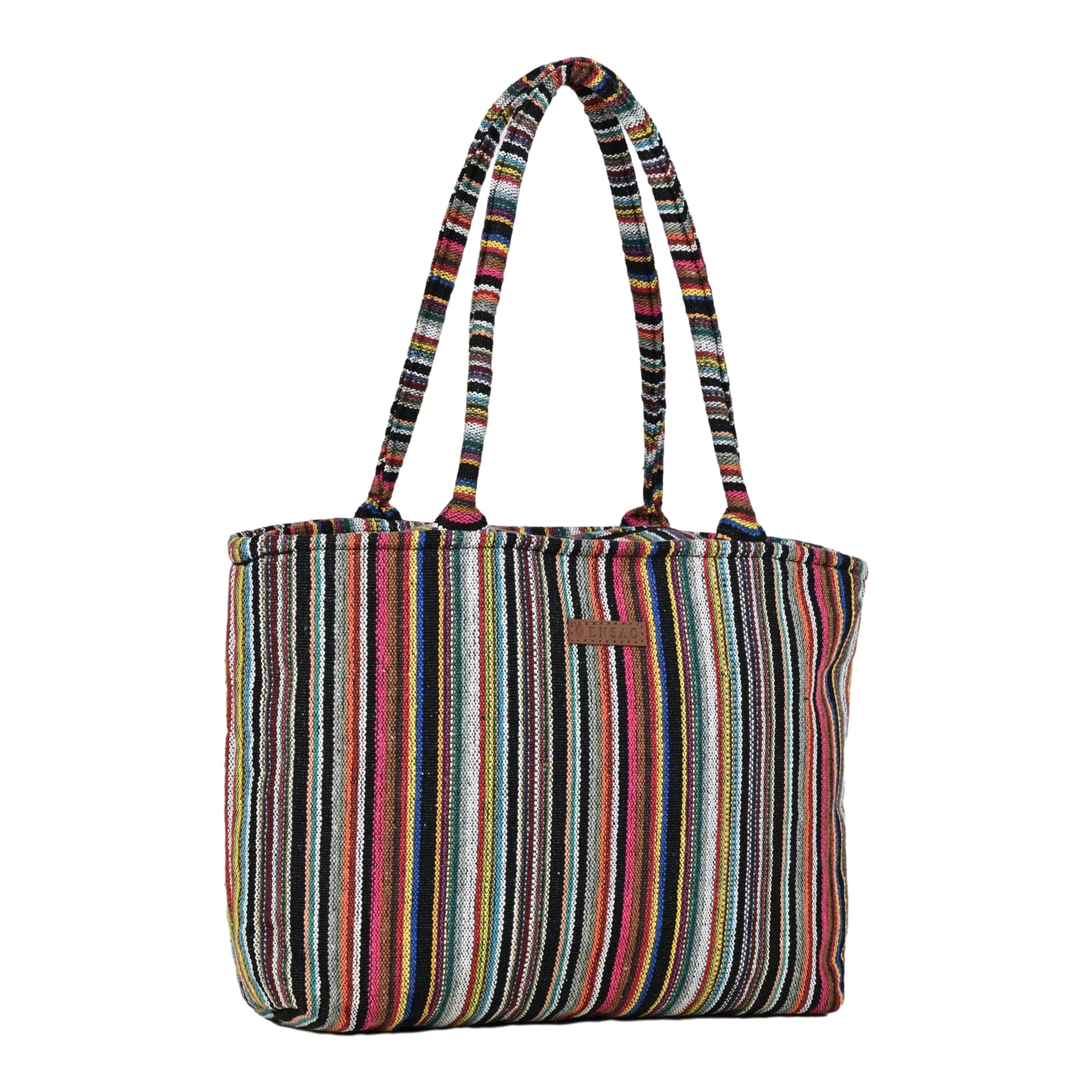 Ensac Women’s Tote Bag | Fringe Style, Lightweight Feel & Must-Have Travel Pick TOTE-MULTISTRIPE-SMALL
