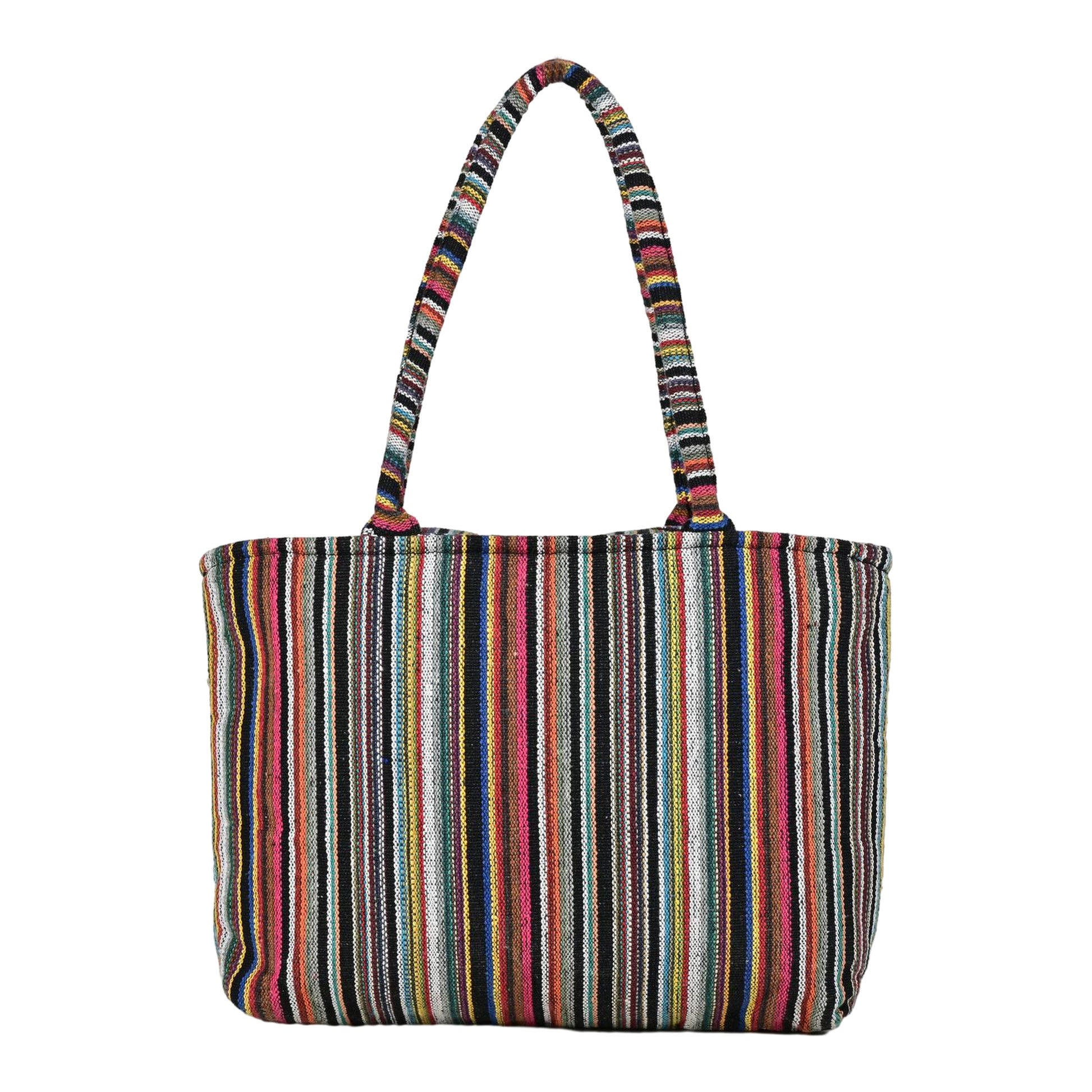 Ensac Women’s Tote Bag | Fringe Style, Lightweight Feel & Must-Have Travel Pick TOTE-MULTISTRIPE-SMALL