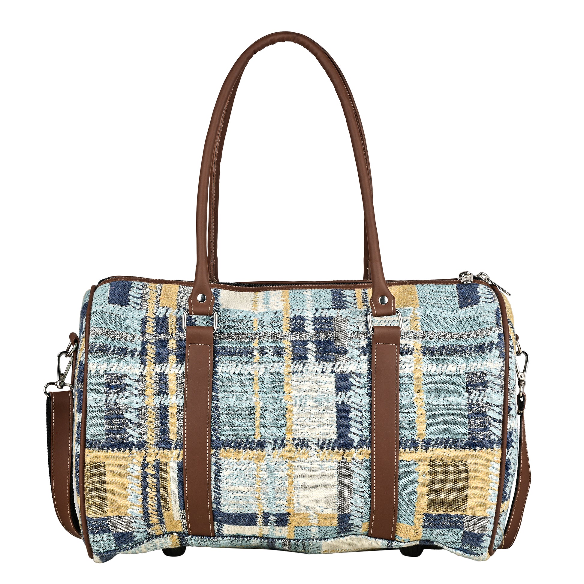 Cotton/Jacquard Travelling Duffel Bags for Men and Women