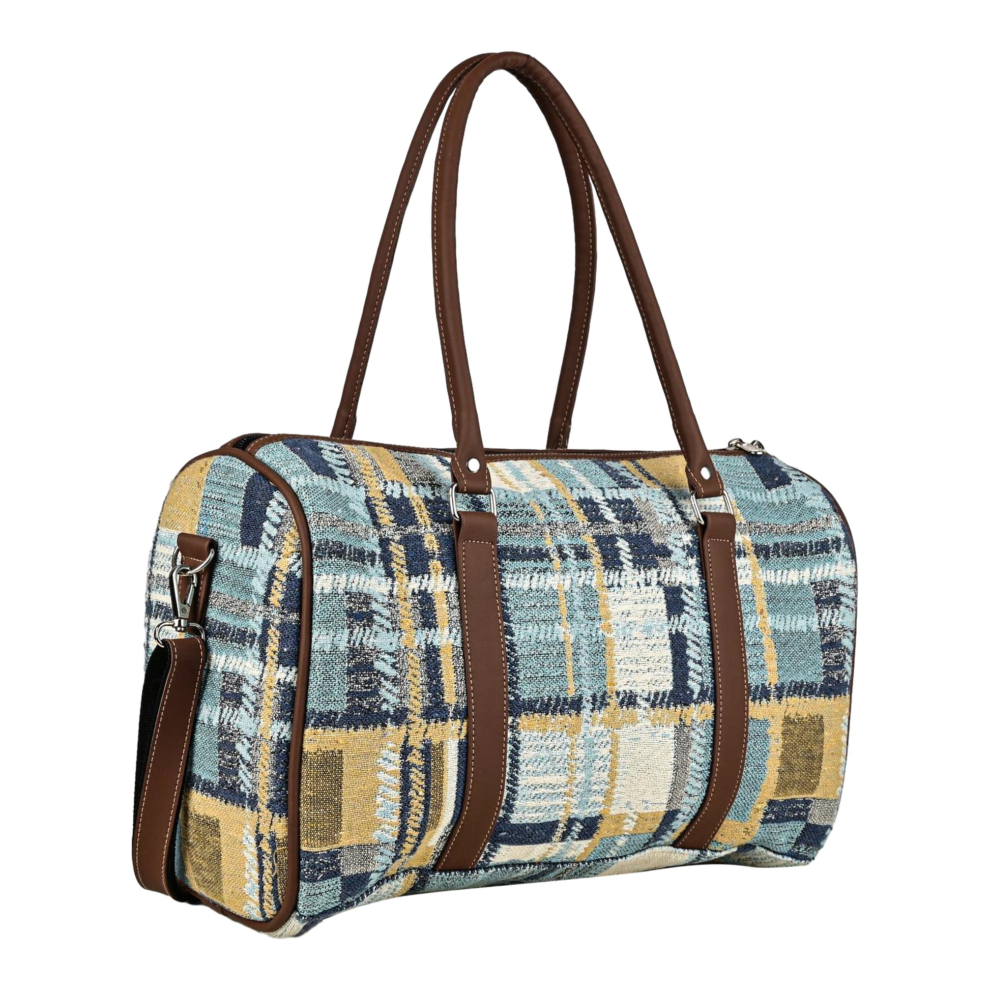Cotton/Jacquard Travelling Duffel Bags for Men and Women