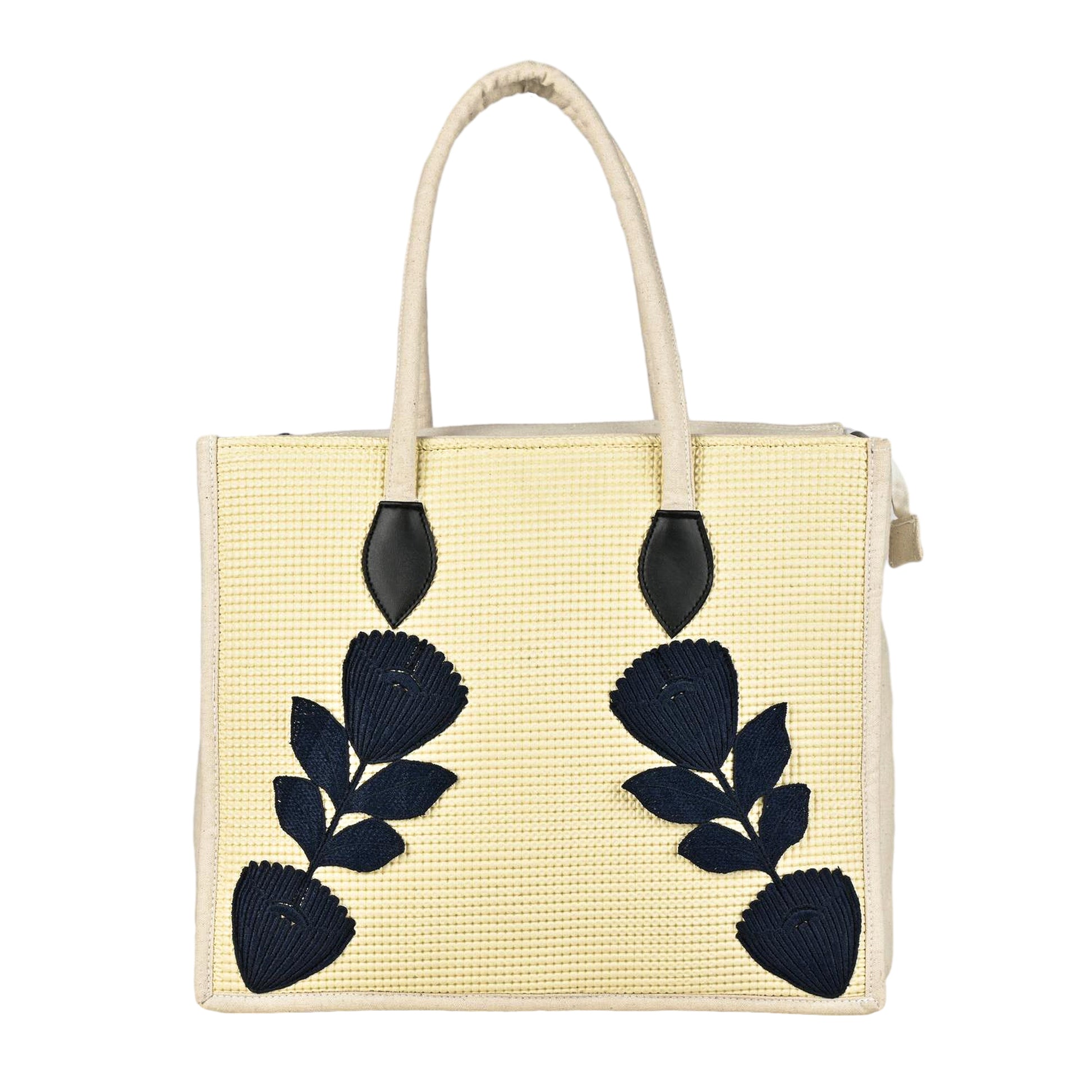 ENSAC Cotton Canvas Beige Tote bag for women & Girls