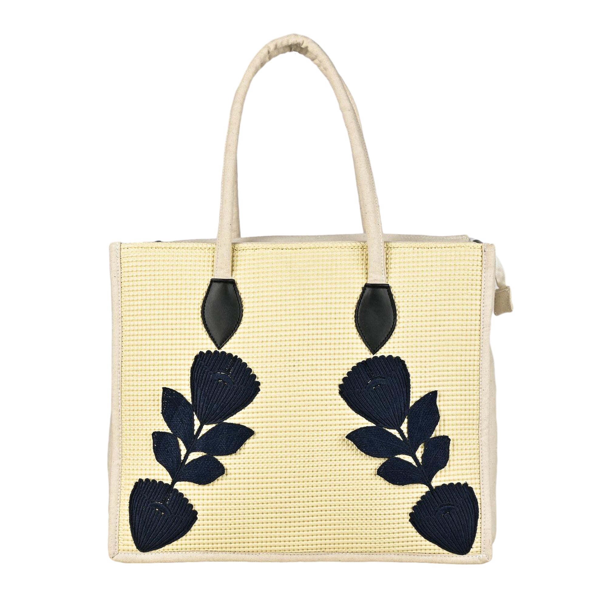 ENSAC Cotton Canvas Beige Tote bag for women & Girls