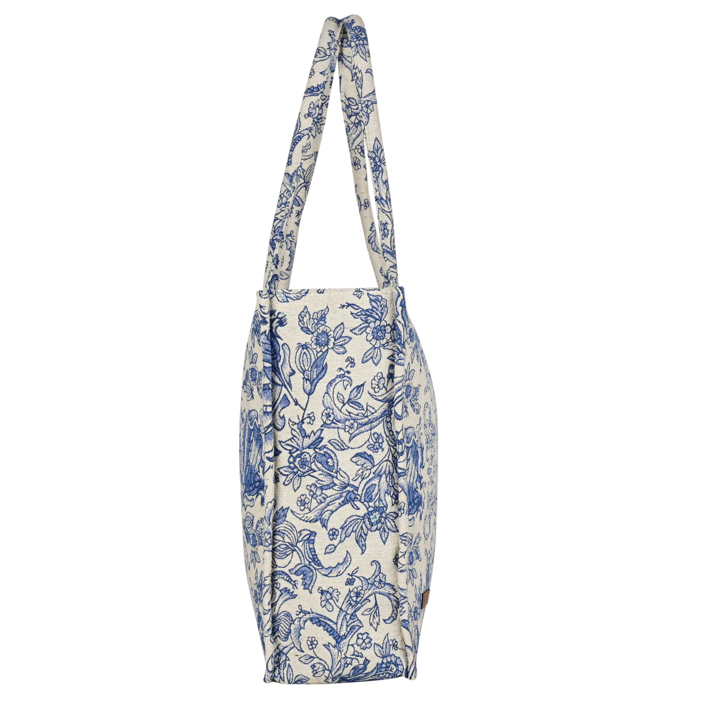 ENSAC cotton Jacquard Blue Tote bag for women & girls