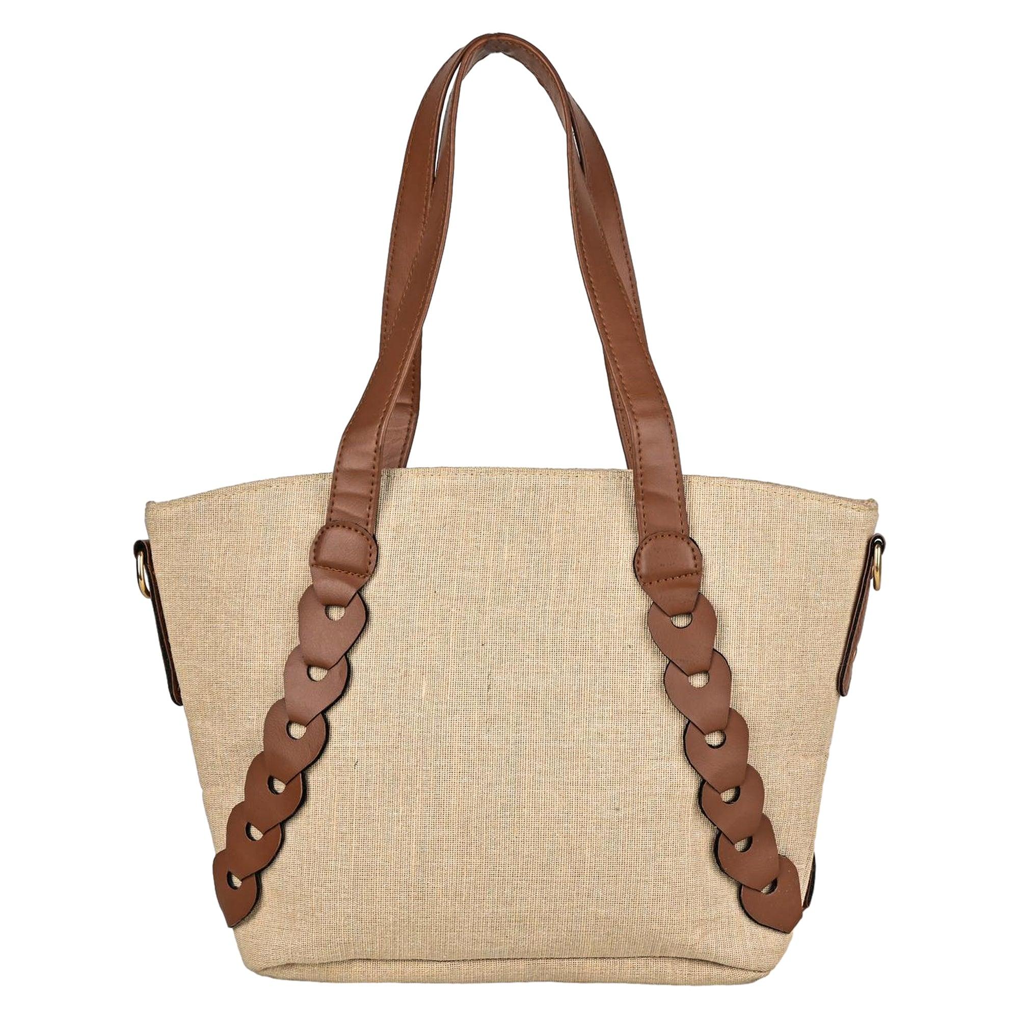 ENSAC Women Beige Handbag
