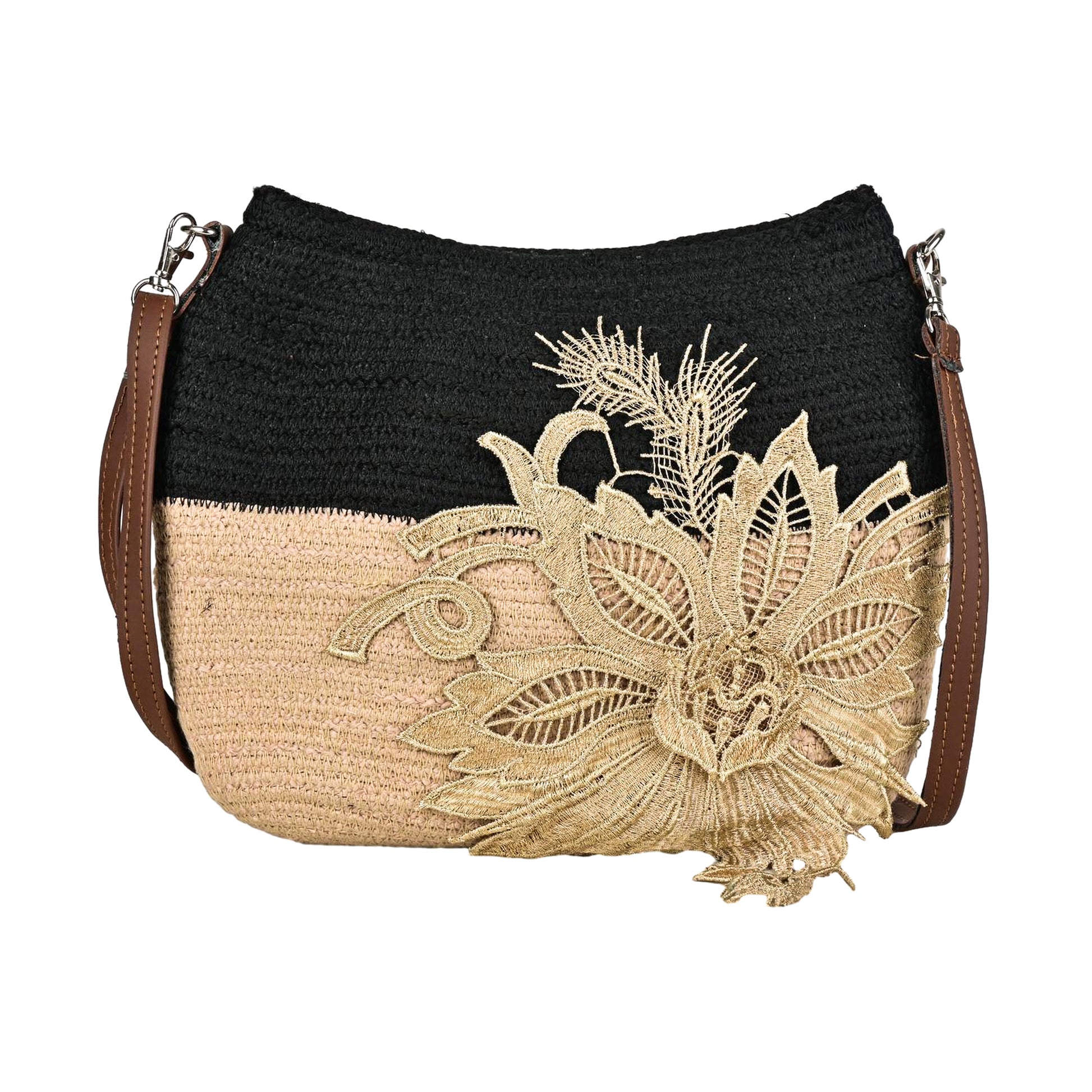 Beige Sling Bag Women's Premium Juterope