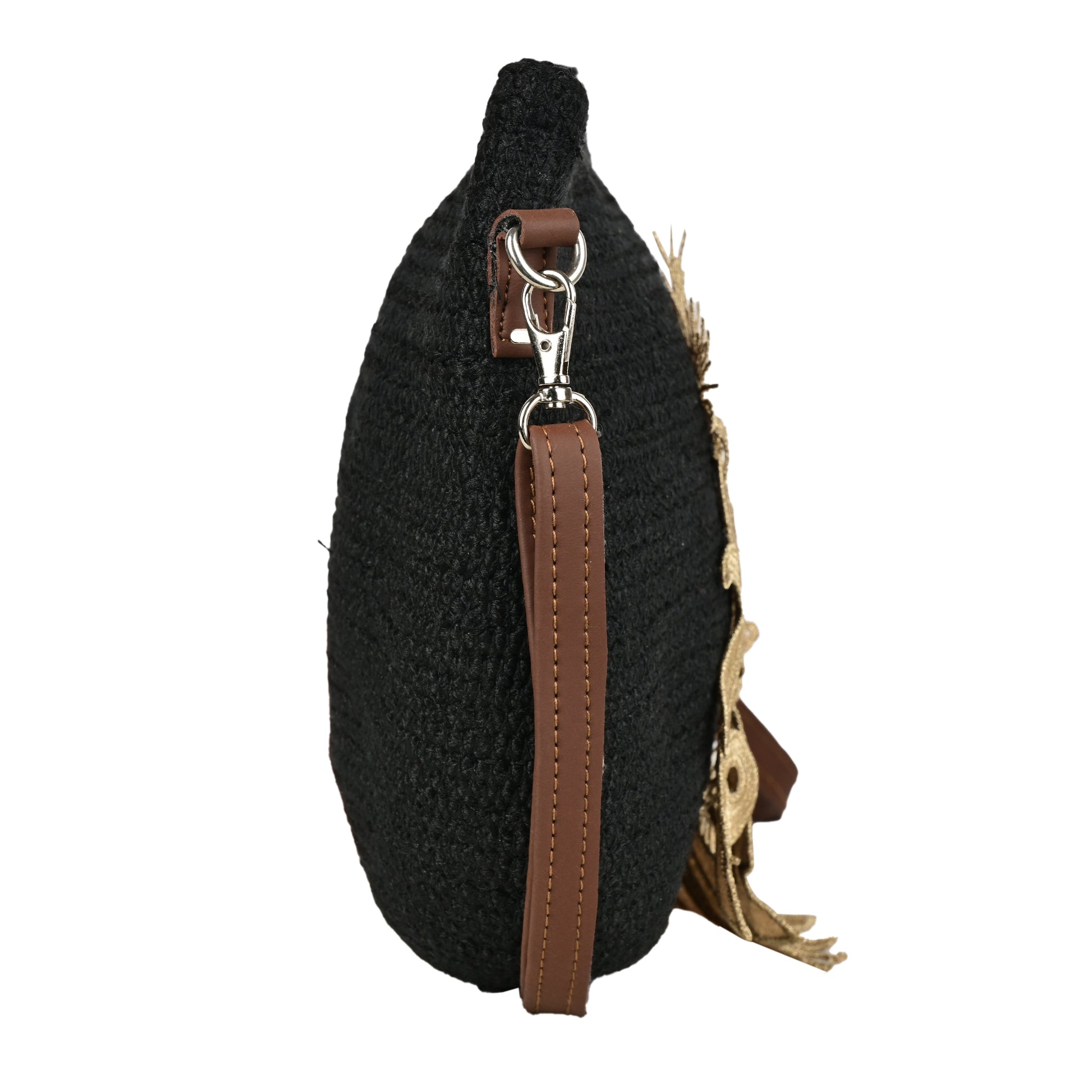 Black Sling Bag Women's Premium Juterope