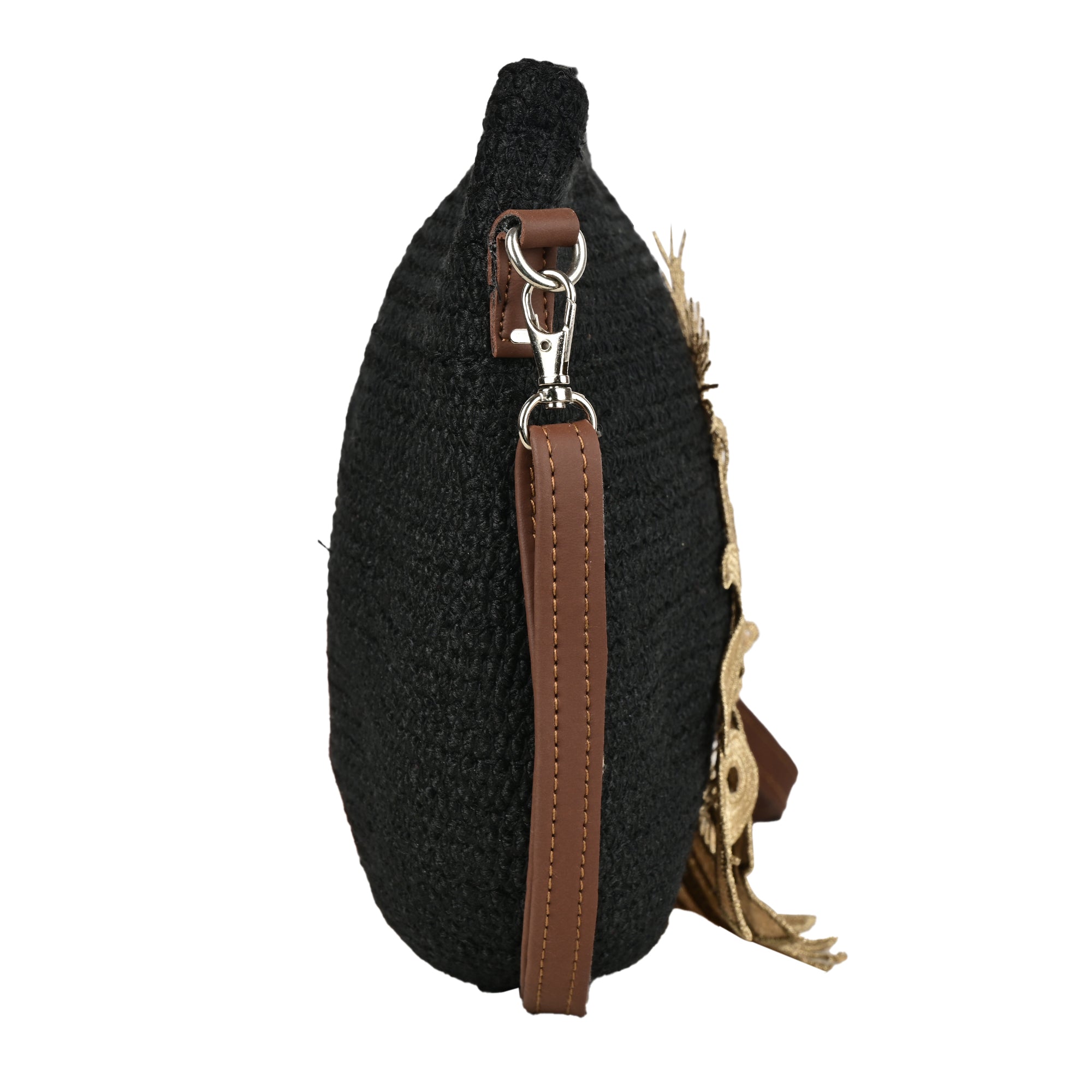 Black Sling Bag Women's Premium Juterope