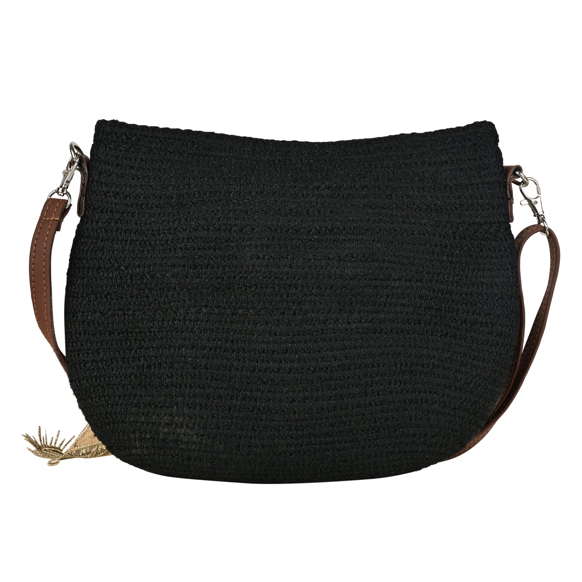 Black Sling Bag Women's Premium Juterope