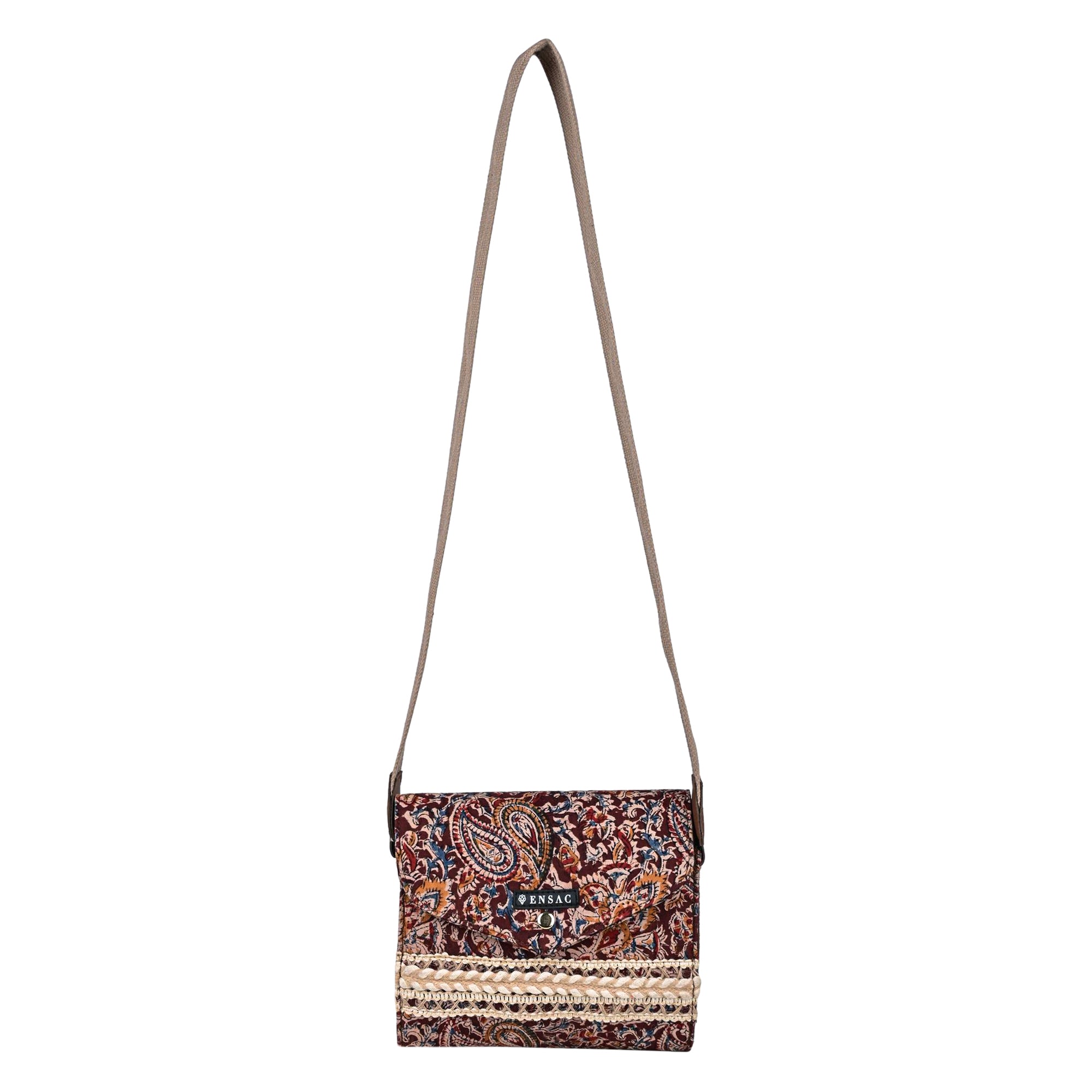 Maroon Sling Bag Women's Premium Cotton