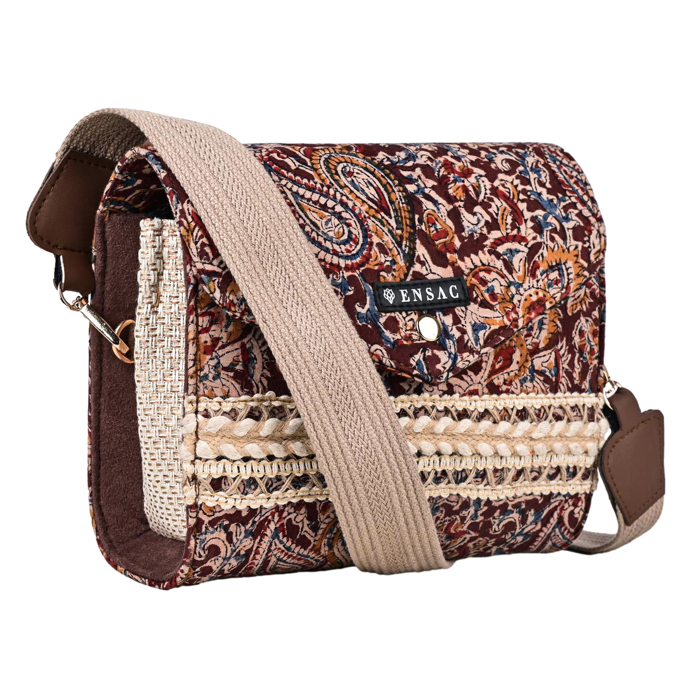 Maroon Sling Bag Women's Premium Cotton