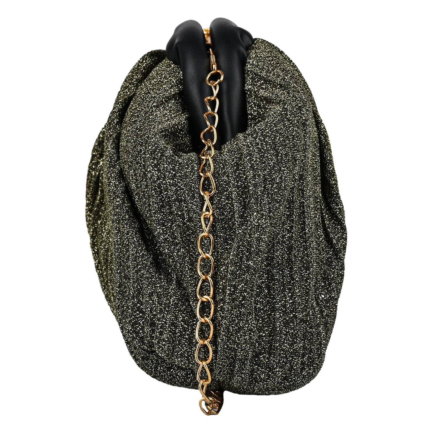 ENSAC Women's Pleated Clutch Bag | Handbag in Textured Synthetic Fabric – Stylish Party Purse