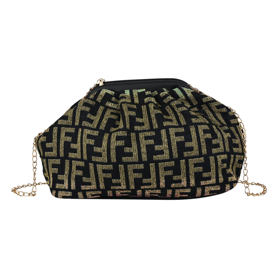 ENSAC Women's Pleated Clutch Bag | Handbag in Textured Synthetic Fabric – Stylish Party Purse