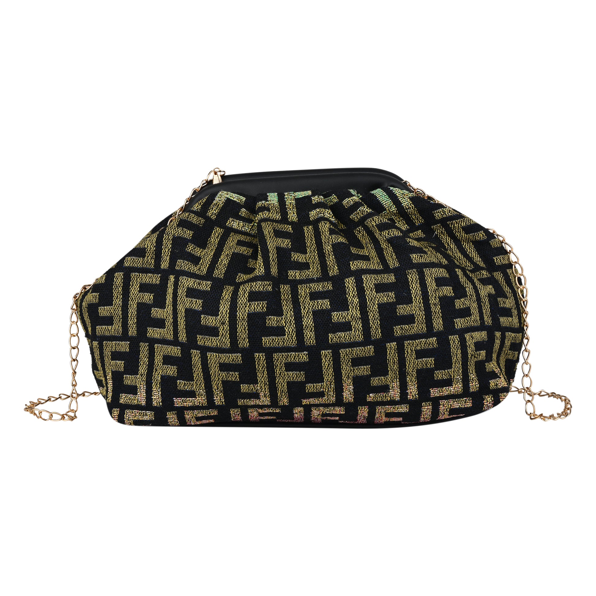 ENSAC Women's Pleated Clutch Bag | Handbag in Textured Synthetic Fabric – Stylish Party Purse