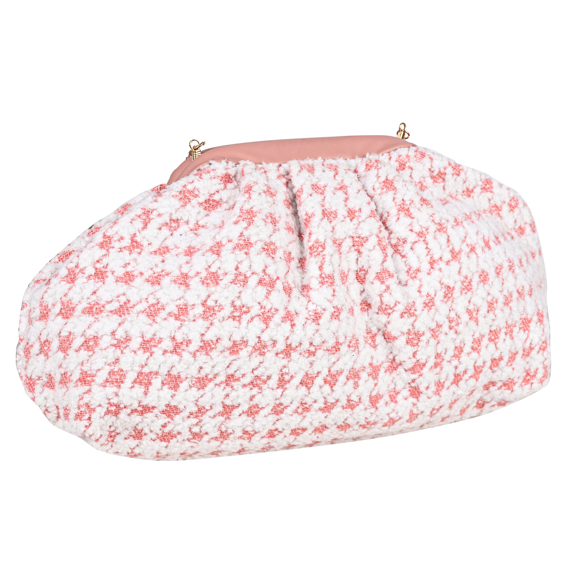 ENSAC Women's Pleated Clutch Bag | Handbag in Textured Synthetic Fabric – Stylish Party Purse