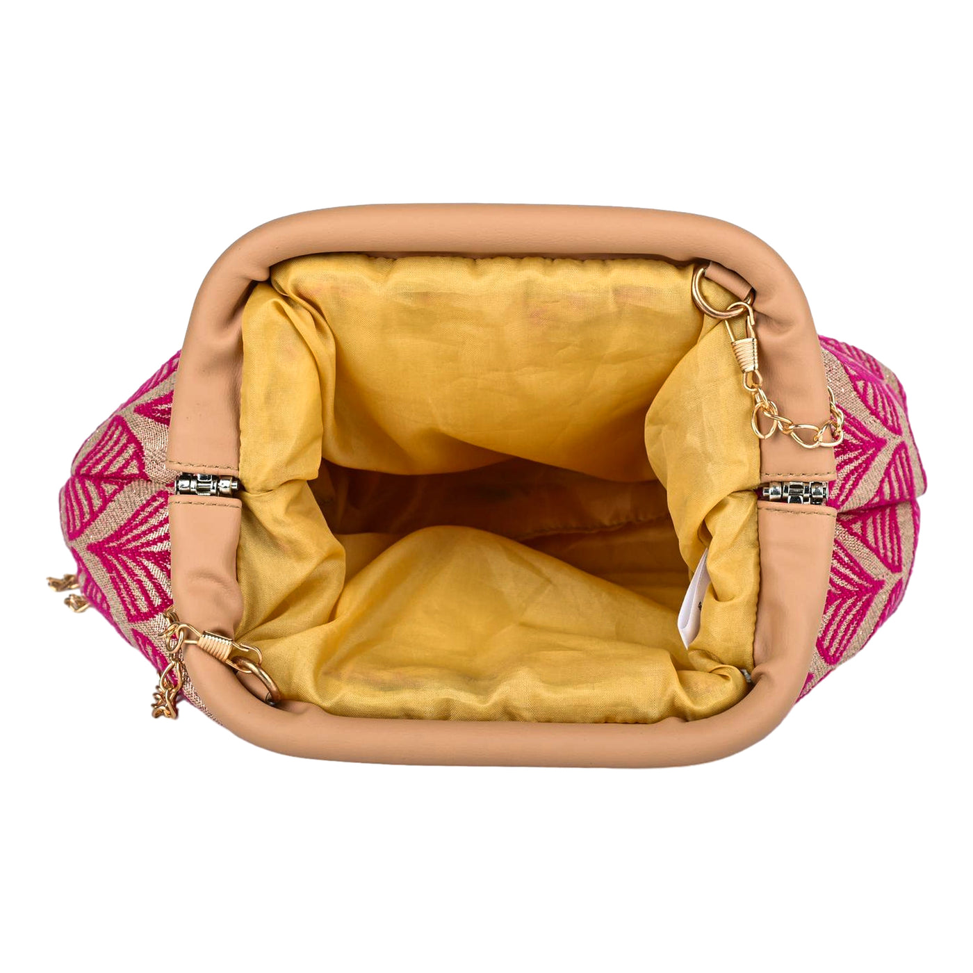 ENSAC Women's Pleated Clutch Bag | Handbag in Textured Synthetic Fabric – Stylish Party Purse