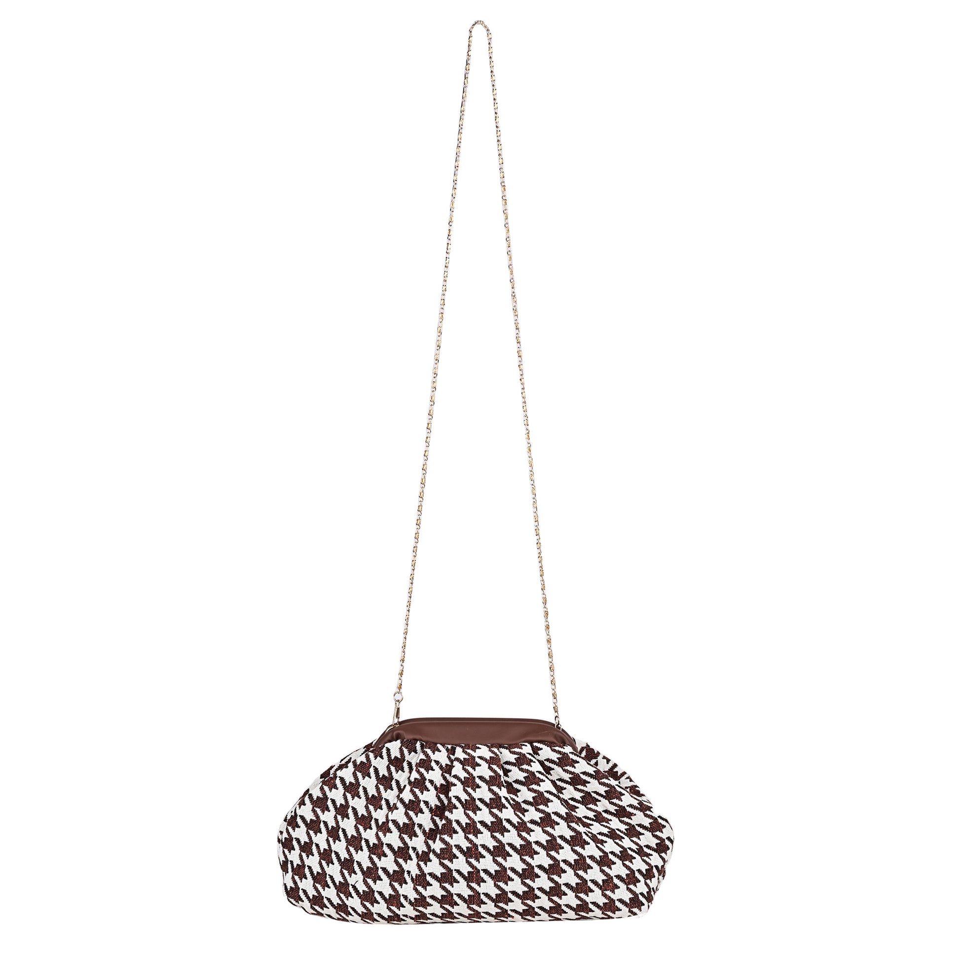 ENSAC Women's Pleated Clutch Bag | Handbag in Textured Synthetic Fabric – Stylish Party Purse