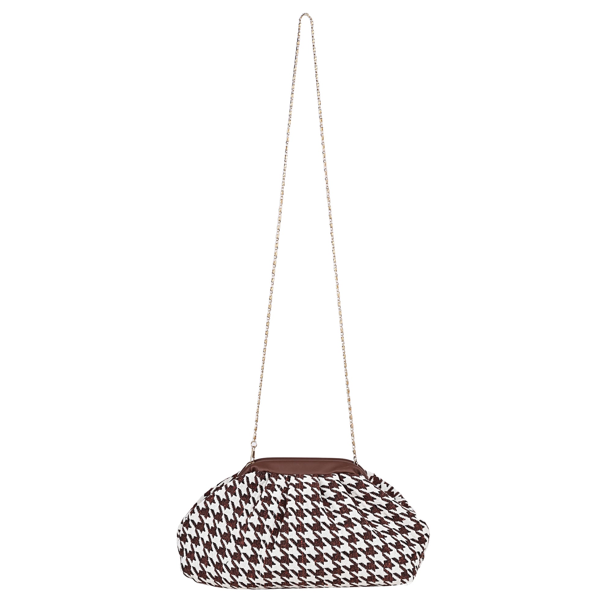 ENSAC Women's Pleated Clutch Bag | Handbag in Textured Synthetic Fabric – Stylish Party Purse