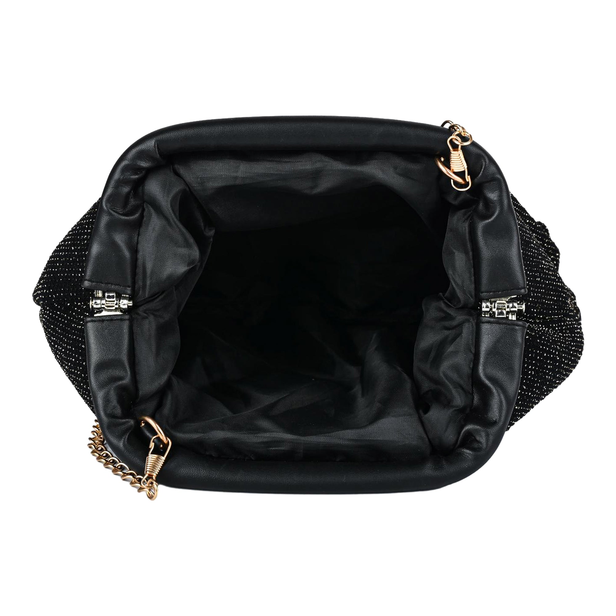 ENSAC Women's Pleated Clutch Bag | Handbag in Textured Synthetic Fabric – Stylish Party Purse