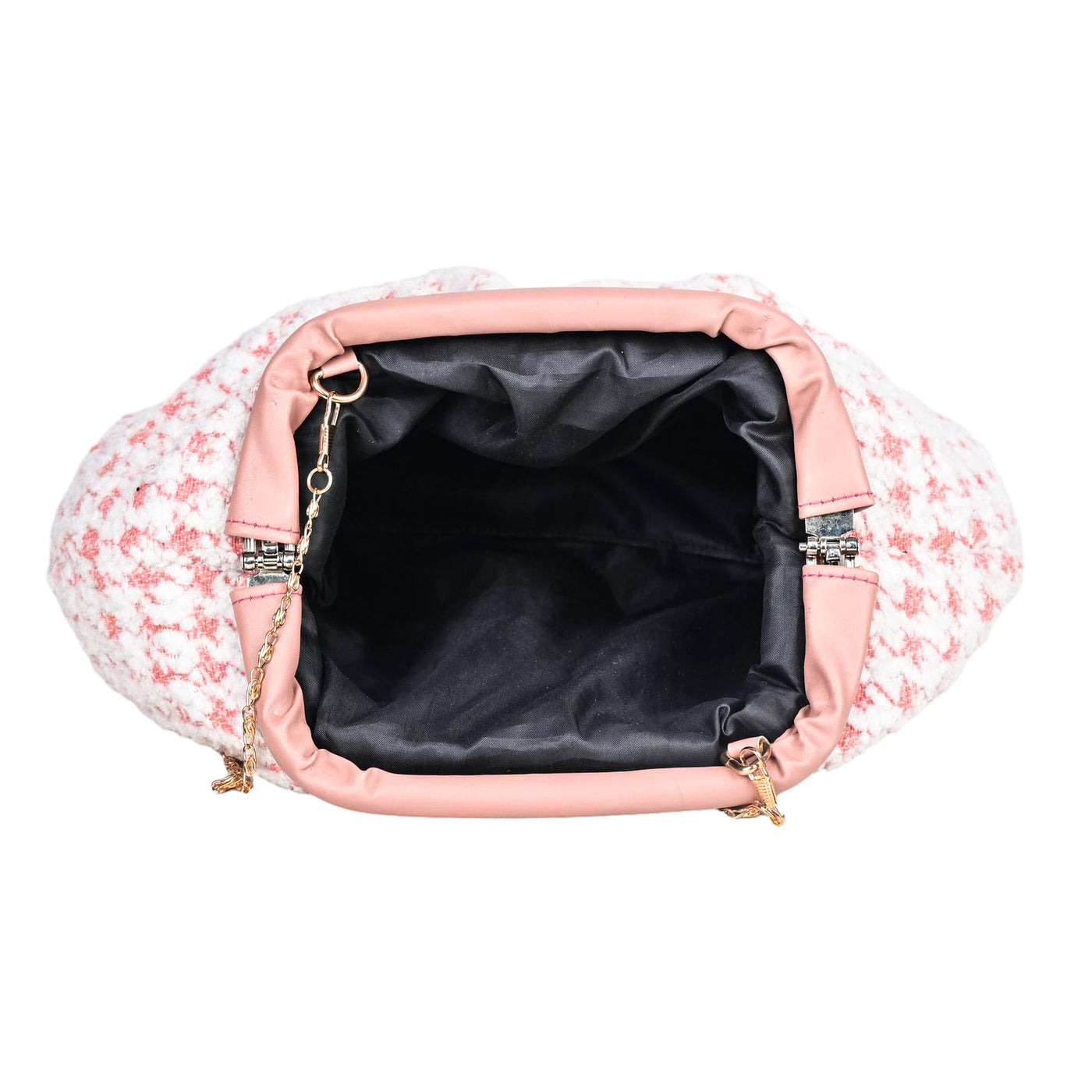 ENSAC Women's Pleated Clutch Bag | Handbag in Textured Synthetic Fabric – Stylish Party Purse