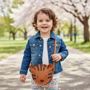 ENSAC Kids Cute Tiger Bag | Stylish & with Adjustable Strap | Ideal for Birthday Gifts & Daily Use