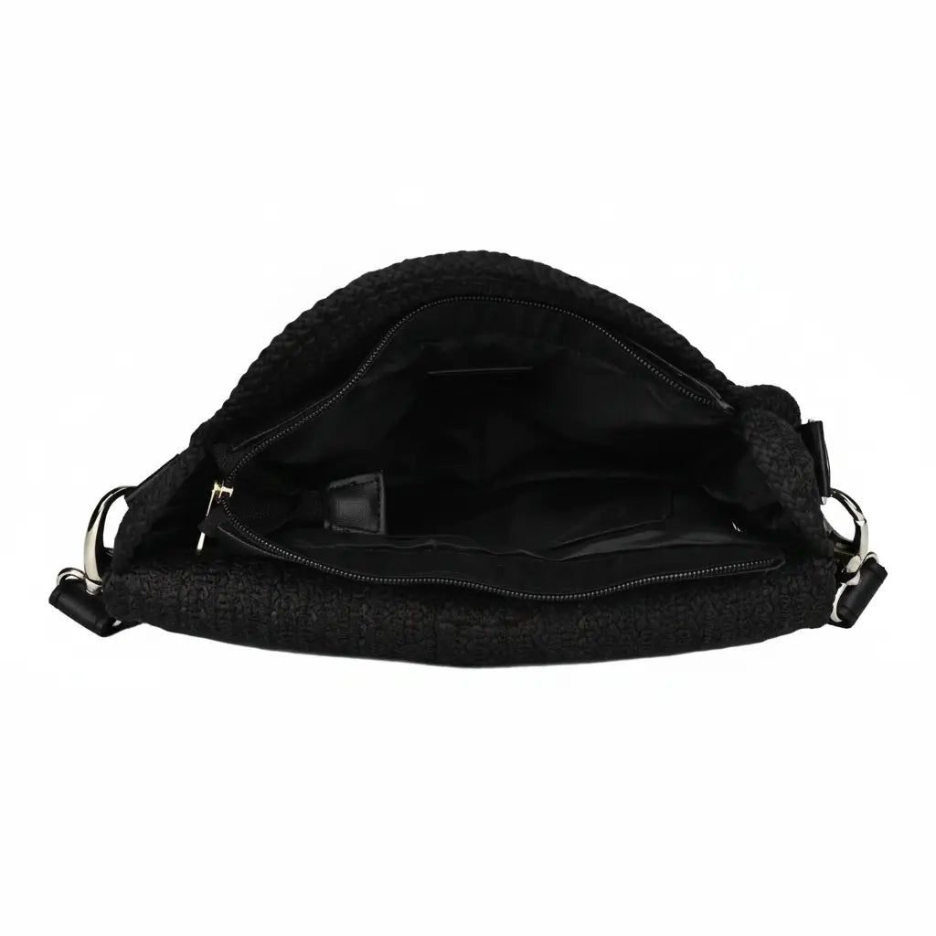 Black bag with a strap on a white background by ENSAC