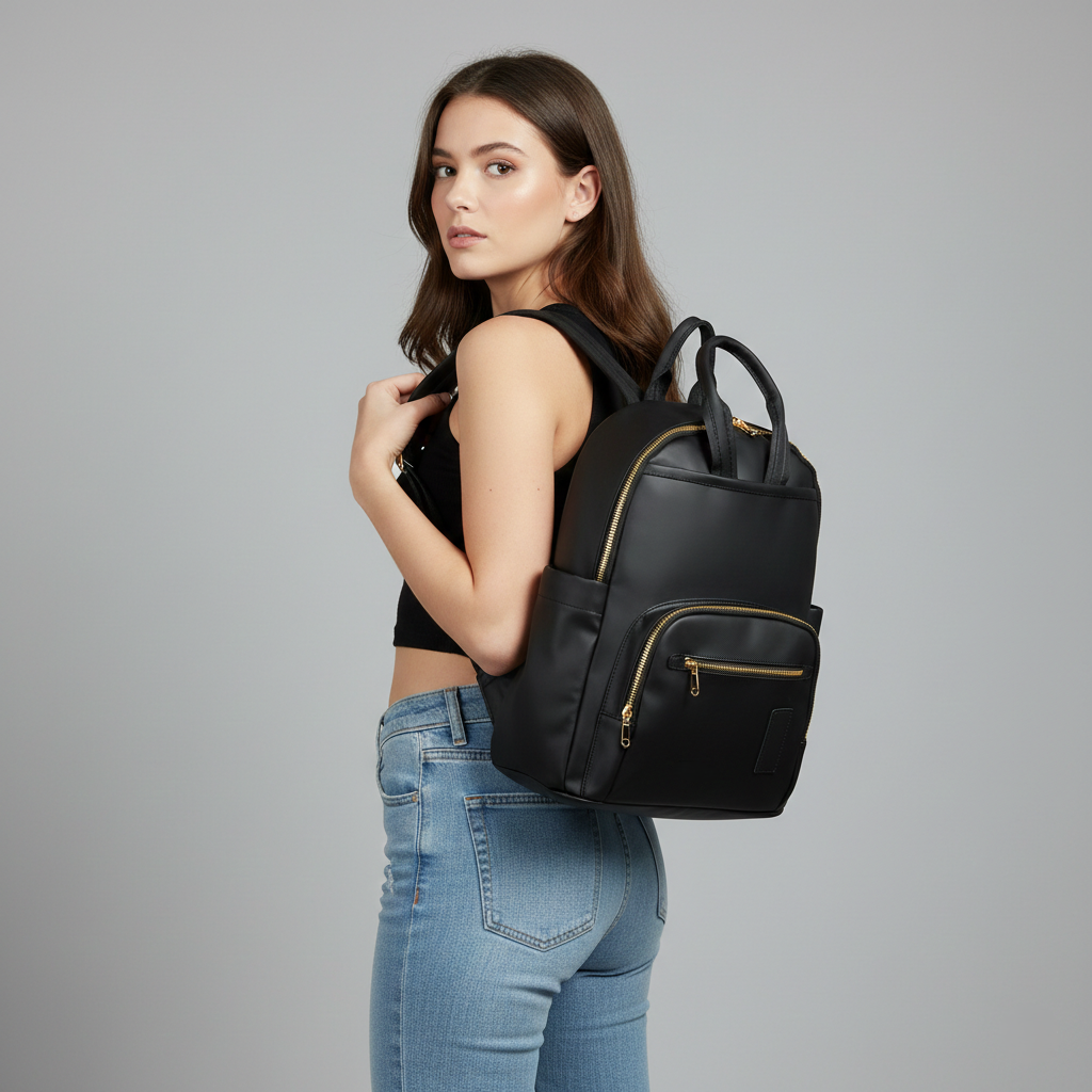 ENSAC  Sea Green Backpack | Stylish & Durable Backpack for Women