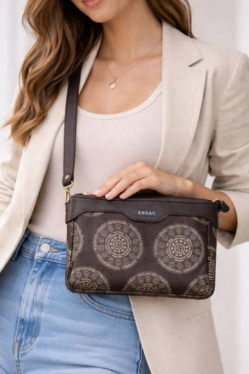 Ethnic Print Women Crossbody Sling Bag | Lightweight Purse ensacworld
