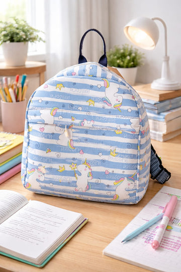 Blue Kids Backpack – Cute Lightweight Bag for School & College
