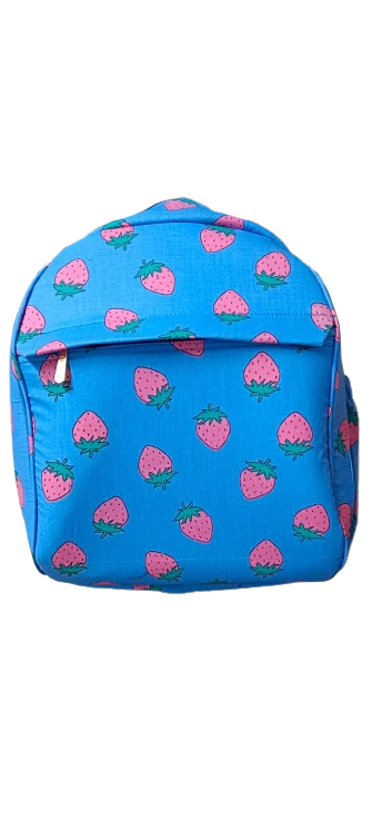 Blue Printed Backpack – Cute Lightweight School Bag for Kids & Teens