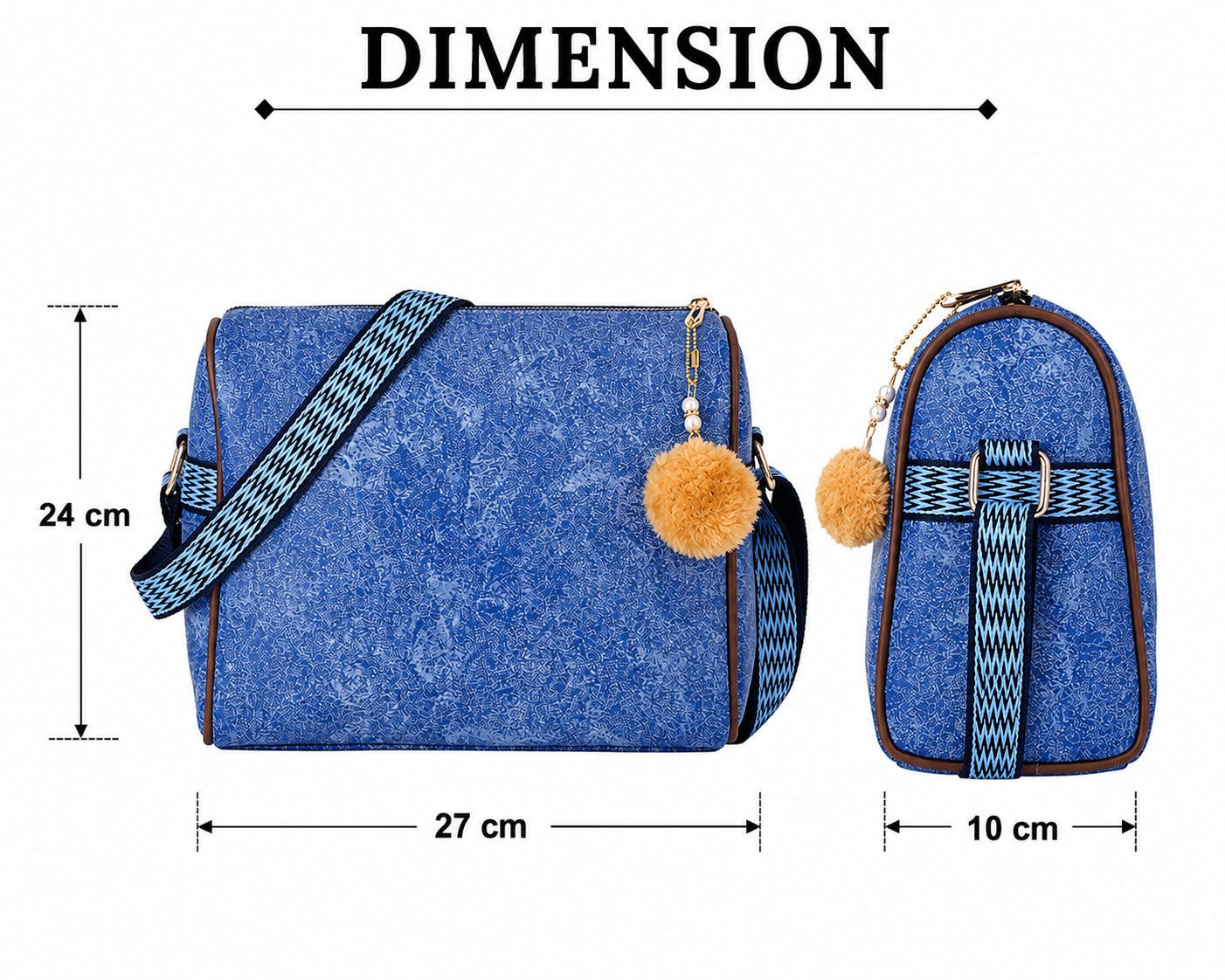 ENSAC Textured Barrel Bag | Compact Shoulder & Crossbody Purse ensacworld
