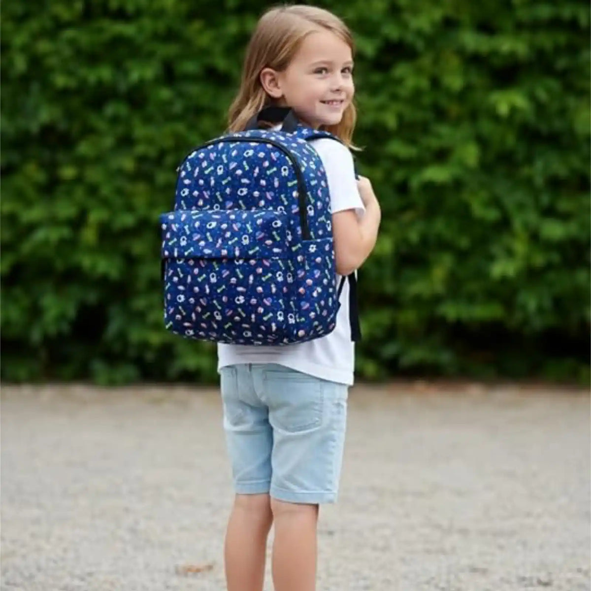 ENSAC Backpack Kid – Cute School Bags for Boys & Girls | Lightweight Polyester Laptop Backpacks