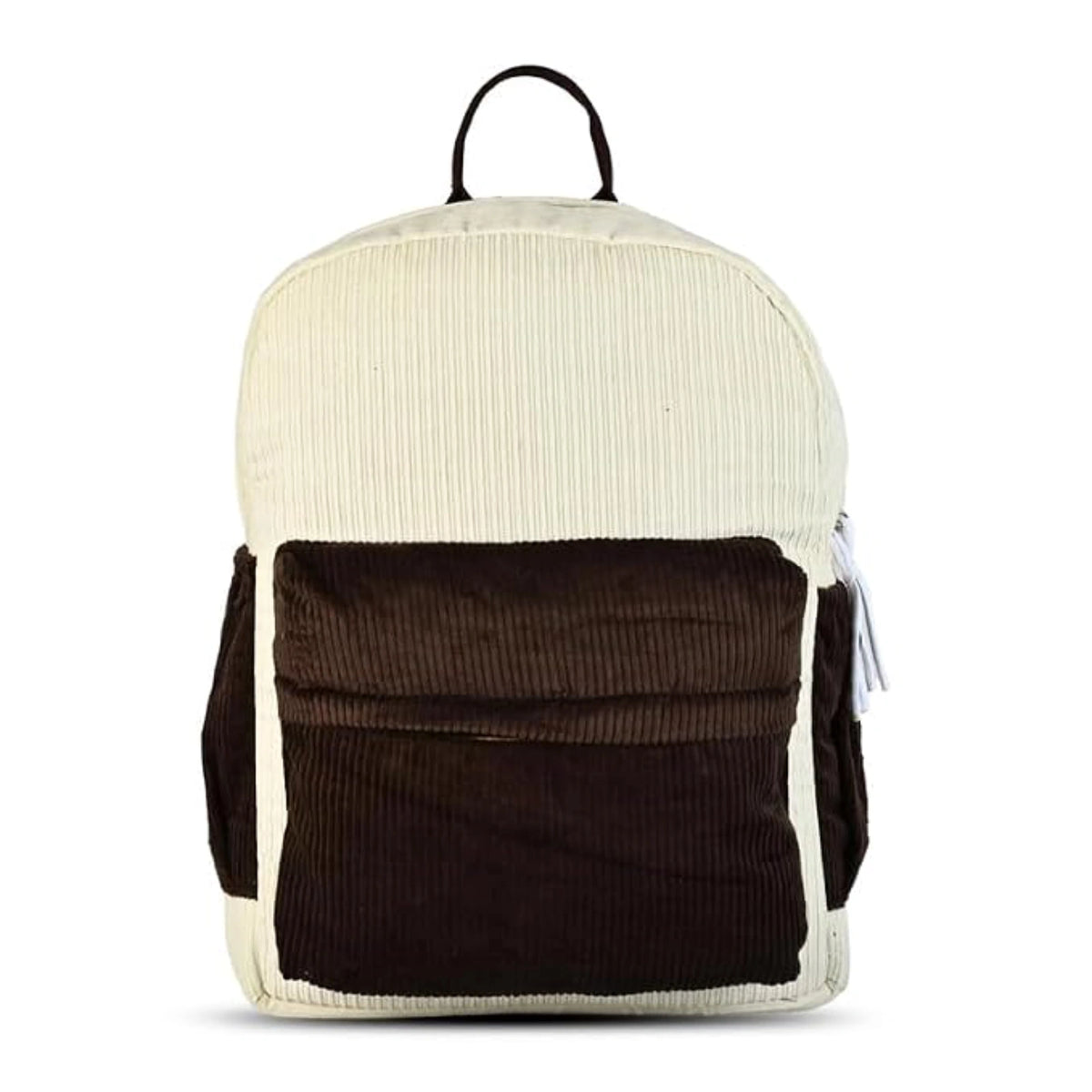 ENSAC Aesthetic Backpacks for College Girl & kids – Jute-Polyester Canvas & Corduroy Laptop Backpack